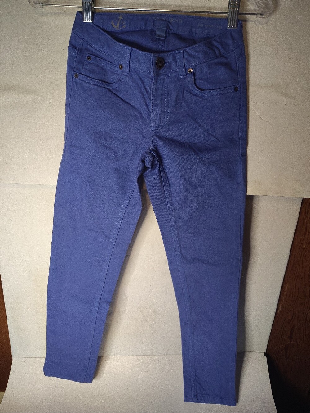 Lands End Pencil Leg Purple Jeans Size 10S 21X26